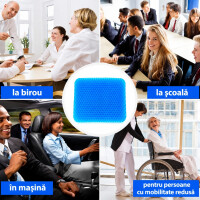 Wellife Pernă de șezut din gel cu husă COMFY