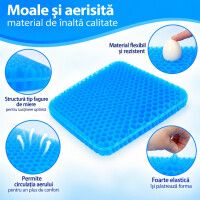 Wellife Pernă de șezut din gel cu husă COMFY