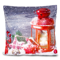 HomeLife Husă de pernă luminoasă cu LED 40 x 40 cm