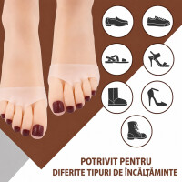 Wellife Pernițe din gel pentru susținerea bolții plantare, culoarea pielii, 1 pereche