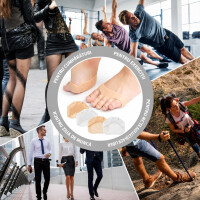 Wellife Pernițe din gel pentru susținerea bolții plantare, culoarea pielii, 1 pereche