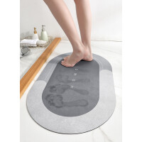 HomeLife Covor de baie absorbant 60x40cm oval