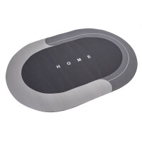 HomeLife Covor de baie absorbant 50x80cm oval