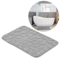 HomeLife Covoraș de baie dreptunghiular SOFT FOAM 50 × 80 cm, gri