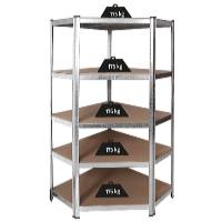 Profi Tools Raft metalic de colț 180 x 90 x 70 x 40 cm cu 5 rafturi ZEUS TC-081