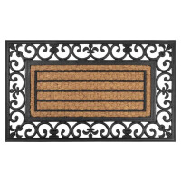 MagicHome Covoraș Ornament, 45 x 75 cm, cauciuc/cocos