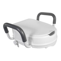 HomeLife Scaun WC cu înălțător, capac și mânere DELUXE
