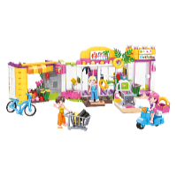 Kids World Set de construcție Girls Shopping 376 piese