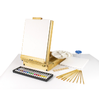Kids World Set pictură cu accesorii șevalet în valiză