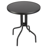 Garden King Masă de balcon din metal cu blat de sticlă, diametru 60 cm