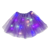 Kids World Fustă LED luminoasă Glow Princess, mov