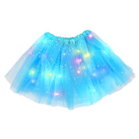 Kids World Fustă LED luminoasă Glow Princess, albastră