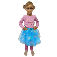 Kids World Fustă LED luminoasă Glow Princess, albastră