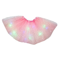 Kids World Fustă LED luminoasă Glow Princess, roz