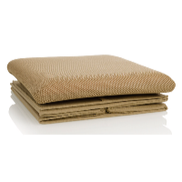 HomeLife Taburet textil cu spațiu de depozitare 30 x 30 cm bej