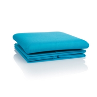 HomeLife Taburet textil cu spațiu de depozitare 30 x 30 cm albastru