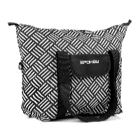 Spokey Geantă de plajă SAN REMO 52 x 20 x 40 cm, dungi negru-albe