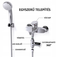 HomeLife Termometru digital pe fluxul de apă ThermoLED