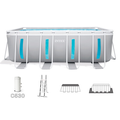 Intex Piscină Prism Frame Clearview 4 x 2 x 1,22 m cu accesorii