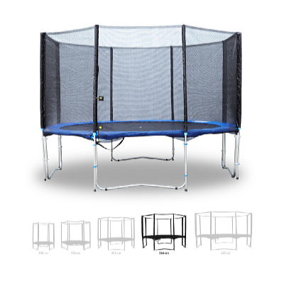 Fitness King Trambulină 366 cm + plasă de protecție + scară