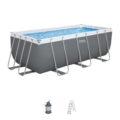 Bestway Piscină Power Steel 4,12 x 2,01 x 1,22 m cu accesorii