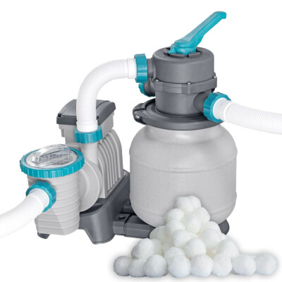 Bestway Filtru de nisip PROFI EVO 6056 l/oră + Bile de filtrare POLYSPHERE 500 g