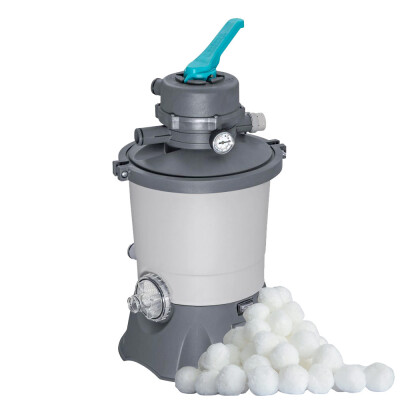 Bestway Filtru de nisip STANDARD EVO 3596 l/oră + Bile de filtrare POLYSPHERE 500 g