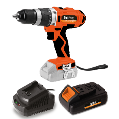 Profi Tools Mașină de găurit și înșurubat cu percuție J0Z-KT04-18 + Acumulator 20V 2Ah + Încărcător rapid pentru acumulator