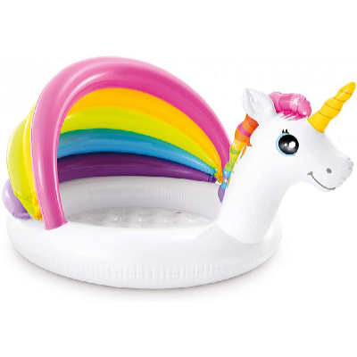 Intex Piscină pentru copii Unicorn cu acoperiș umbrit 127 x 102 x 69 cm