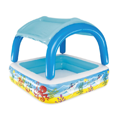 Bestway Piscină pentru copii cu acoperiș detașabil 140 x 140 x 114 cm