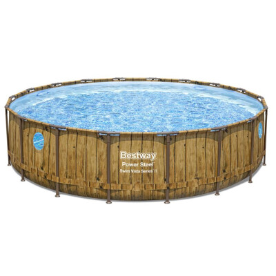 Bestway Piscină Power Steel Wood Swim Vista 5,49 x 1,22 m