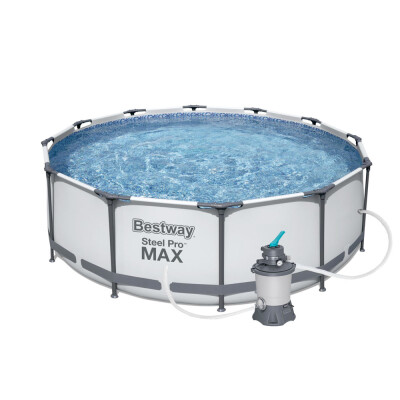 Bestway Piscină Steel Pro Max 3,66 x 1 m + Filtru de nisip STANDARD EVO