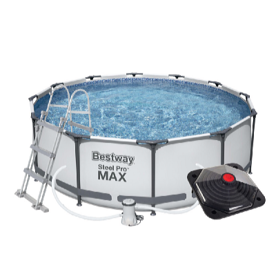 Bestway Piscină Steel Pro Max 3,66 x 1 m cu accesorii + Încălzitor solar de apă Piramis