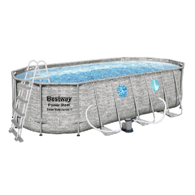 Bestway Piscină Power Steel Stacked Stone Swim Vista 5,49 x 2,74 x 1,22 m cu accesorii