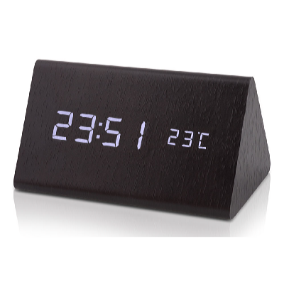 Platinium Ceas deșteptător digital LED din lemn WAC-027