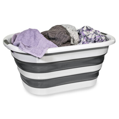 HomeLife Coș pliabil din silicon 40l