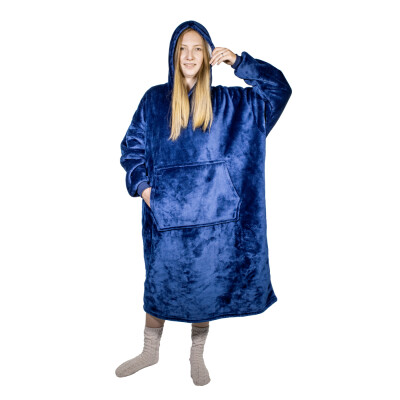 HomeLife Hoodie hanorac TV cu glugă, albastru