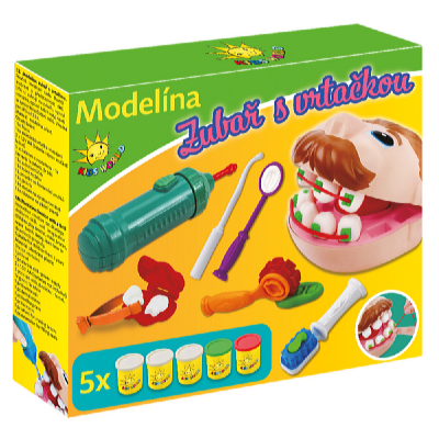 Kids World Set de dentist cu plastilină cu bormaşină