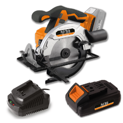 Profi Tools Fierăstrău circular portabil cu acumulator M0Y-KT01-18 + Acumulator 20V 2Ah + Încărcător rapid pentru acumulator