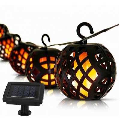 Garden King Lămpi solare LED, șir de 6 lămpi, alb cald SL-1013