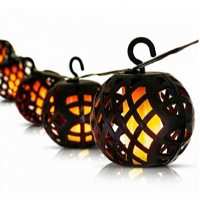 Garden King Lămpi solare LED, șir de 6 lămpi, alb cald - 2 seturi