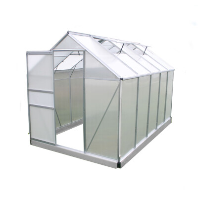Garden King Seră din policarbonat cu structură metalică 380 x 190 x 195 cm - Partea A + Panori seră policarbonat 380 x 190 x 195 cm - Partea B