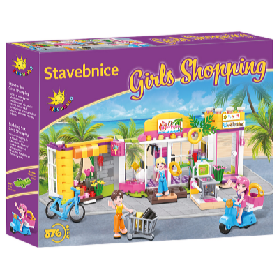 Kids World Set de construcție Girls Shopping 376 piese