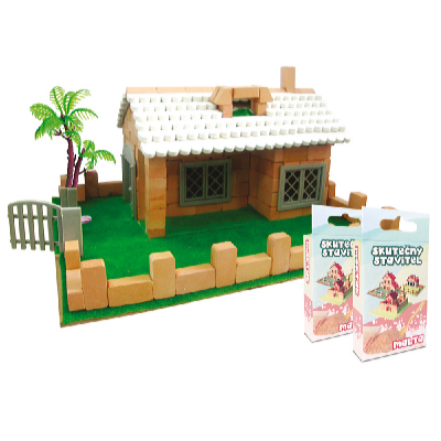 Kids World Set de construcție case 30 în 1 + 2 pachete Rezervă material de legătur pentru Set de construcție case 30 în 1