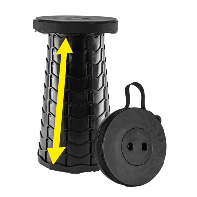 HomeLife Scaun telescopic pliabil - negru SMARTY