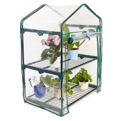 Garden King Mini seră cu folie 2 rafturi 69 x 95 x 49 cm