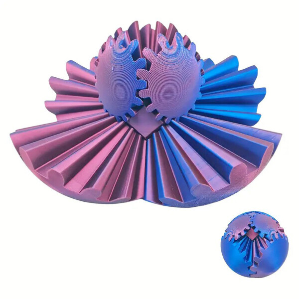 Kids World 3D GEAR BALL - albastru-mov