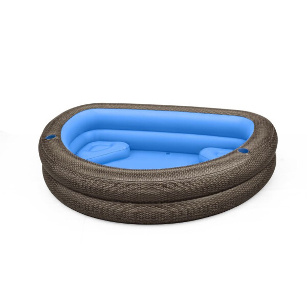 Bestway Piscină pentru copii Rattan cu scaune 231 x 178 x 53 cm