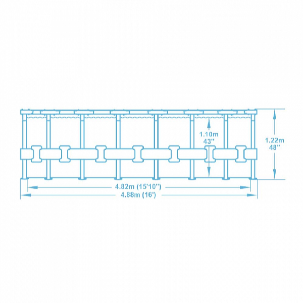Bestway Piscină Steel Pro Max 4,88 x 1,22 m cu accesorii