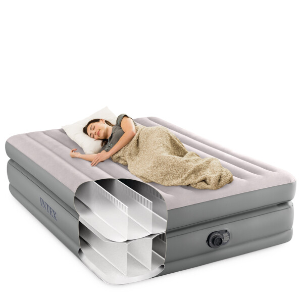 Intex Saltea gonflabilă Prime Comfort Queen cu compresor încorporat